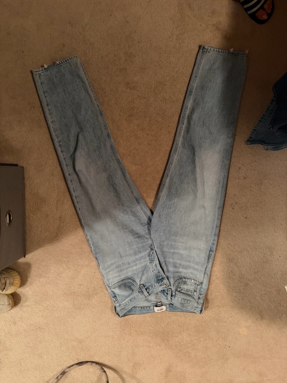 Agolde Light Blue Straight Leg Jeans